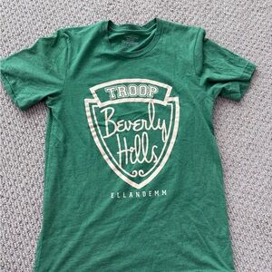 Vici Green Short Sleeve Tee with Retro Graphic